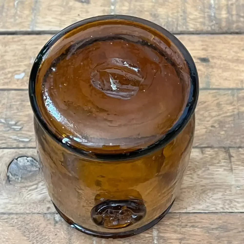 Vintage Art Glass Amber Colored Glass Vase 5.75